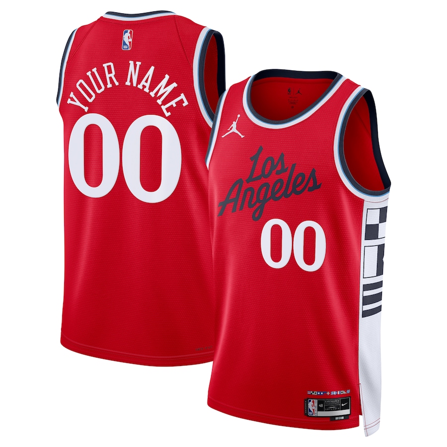 Men Los Angeles Clippers Jordan Brand Red 2024-25 Custom Swingman NBA Jersey->youth nba jersey->Youth Jersey